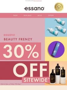 ? Beauty Frenzy is here! ? 30% off EVERYTHING!