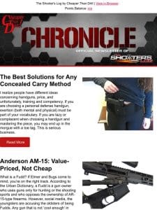 Best Carry Solutions， Guns of Chuck Norris， Guide to AR-15 Bullet Weights and Much More!