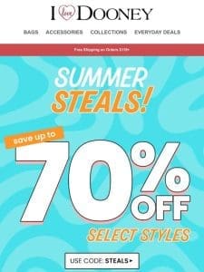 Best. Summer. Ever! Shop Up to 70% Off Today.