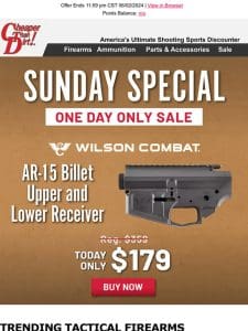 Billet AR-15 Receiver Set Special This Sunday Only