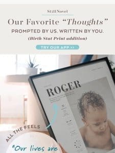 Birth Prints with the sweetest “thoughts”