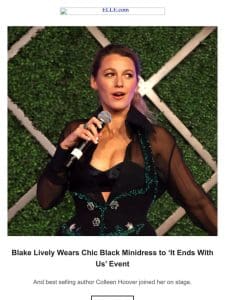Blake Lively Wears Chic Black Minidress to ‘It Ends With Us’ Event