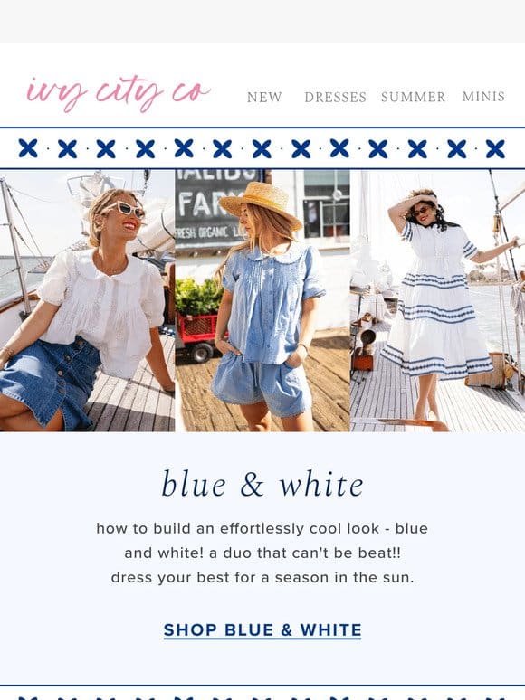 Blue and White For Summer