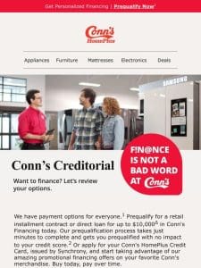 Buckle up， it’s the first Conn’s Creditorial