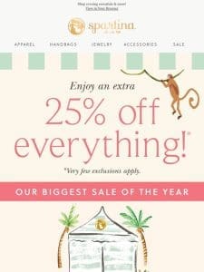 CABANA Ready with 25% off Sitewide & Storewide