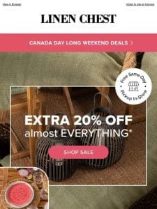 Canada Day Long Weekend Deals  Extra 20% OFF!