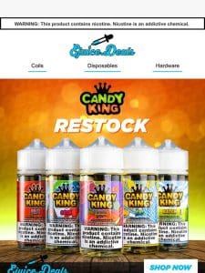 Candy King E-Liquids RESTOCKED!