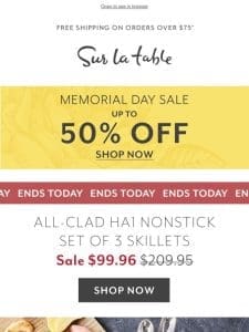 Can’t-miss Memorial Day savings end tonight!