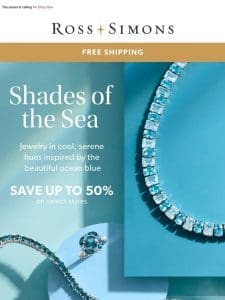 Channel seaside vibes with savings up to 50% on blue jewelry