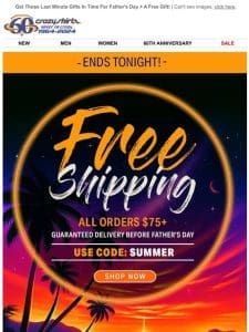 Chase The Sunset With FREE SHIPPING   Ends Tonight!