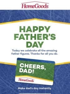 Cheers to the dads! Love， HG.