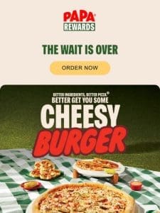 Cheesy Burger Pizza is BACK!
