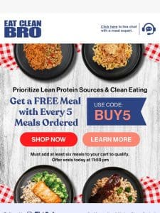 Clean Eating & A FREE Meal? We have you covered!