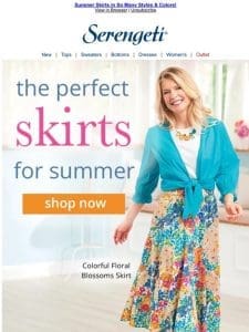 Colorful & Stylish Skirts ~ Pair with a Solid Top for Day or Night