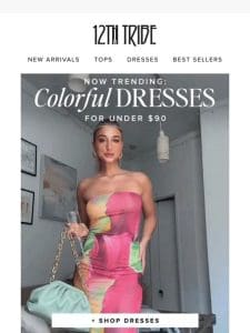 Colorful dresses for under $90