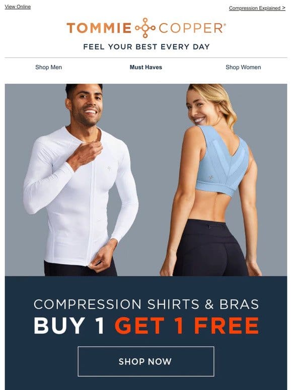 Compression With Benefits: Buy 1 Get 1 Free!