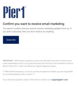 Confirm you want to receive email marketing