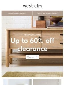 Confirmed: UP TO 60% OFF CLEARANCE