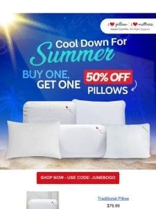 Cool Down for Summer with NEW PILLOWS! USE CODE: JUNEBOGO