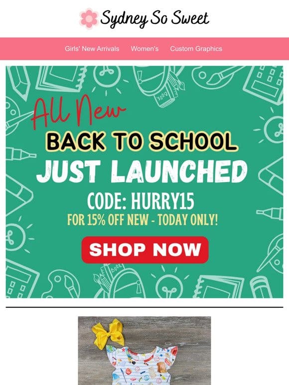 Coupon Code for NEW Back to School & TS