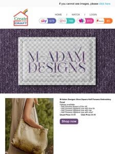 Create gorgeous bags with everything you need from M-Adam Designs  ️