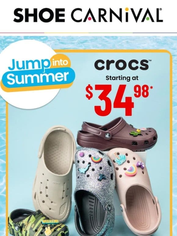 Crocs & HEYDUDE from $34.98 inside ?