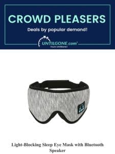 Crowd Pleasers – 75% OFF Light-Blocking Sleep Eye Mask with Bluetooth Speaker