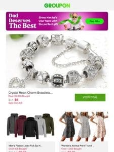 Crystal Heart Charm Bracelets Made With Crystals From Swarovski and More