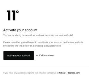 Customer account activation