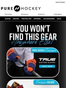 Customize Your Pair Of TRUE Gloves ? Only Available At Pure Hockey