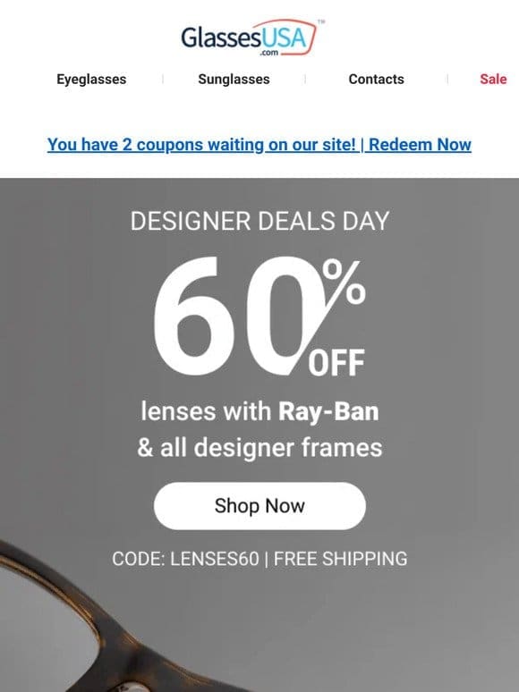DESIGNER DEALS DAY ? Ray-Ban & all brands on sale!