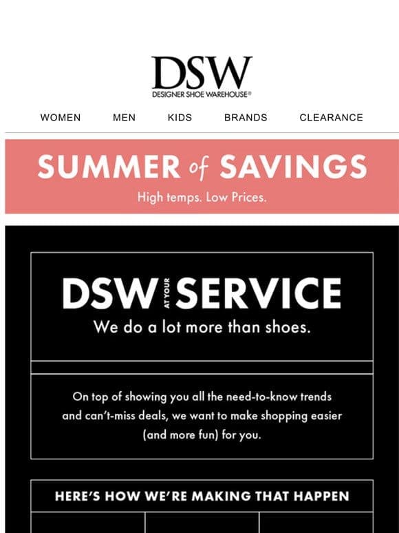 DSW At Your Service  ️