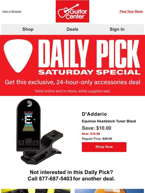 Daily Pick: Uncover your deal of the day