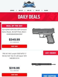 Deal of the Day! | Springfield XDM Elite OSP .45ACP Pistol $349.99!