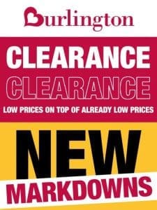 Did somebody say clearance??