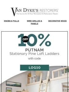 Discover Putnam Pine Loft Stationary Ladders