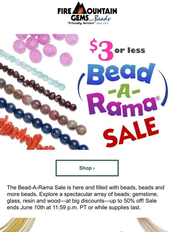 Dive into Savings at the $3 Bead-A-Rama SALE