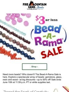 Dive into Savings at the $3 Bead-A-Rama SALE