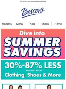 Dive into Summer Savings with Up to 87%