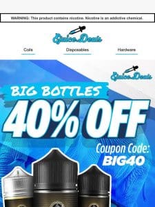 Do you need to stock up? 40% OFF BIGS! ‼️​