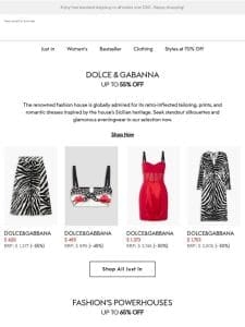 Dolce & Gabbana’s dream designs – up to 55% off