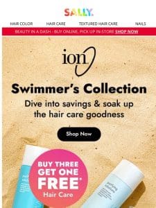 Don’t Let Chlorine Crash The Party – Try ion Swimmer’s Hair Care Collection