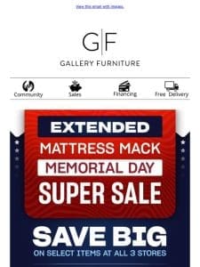 Don’t Miss Extended Mattress Mack’s Memorial Day Super Sale – Huge Savings!  ️