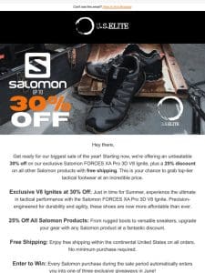 Don’t Miss Out: Huge Sale on Salomon FORCES Footwear – Starts Now!