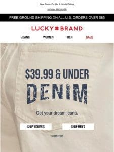 Don’t Miss Out On $39.99 Jeans!