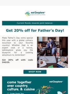 Don’t forget your Father’s Day discount!