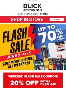 Don’t miss our WEEKEND FLASH SALE AND a COUPON!