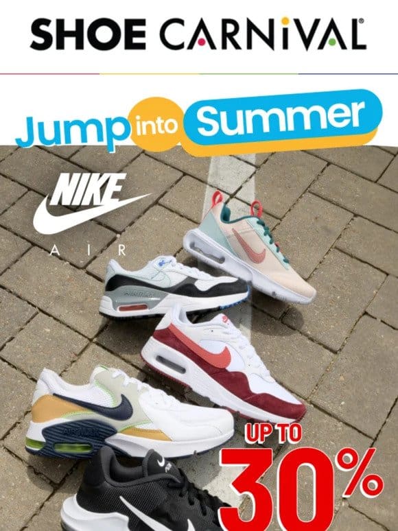 Don’t miss up to 30% off Nike Air Max!