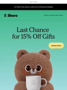 Don’t miss your last chance for 15% off.