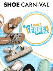 Double the Style: BOGO Free Sandals